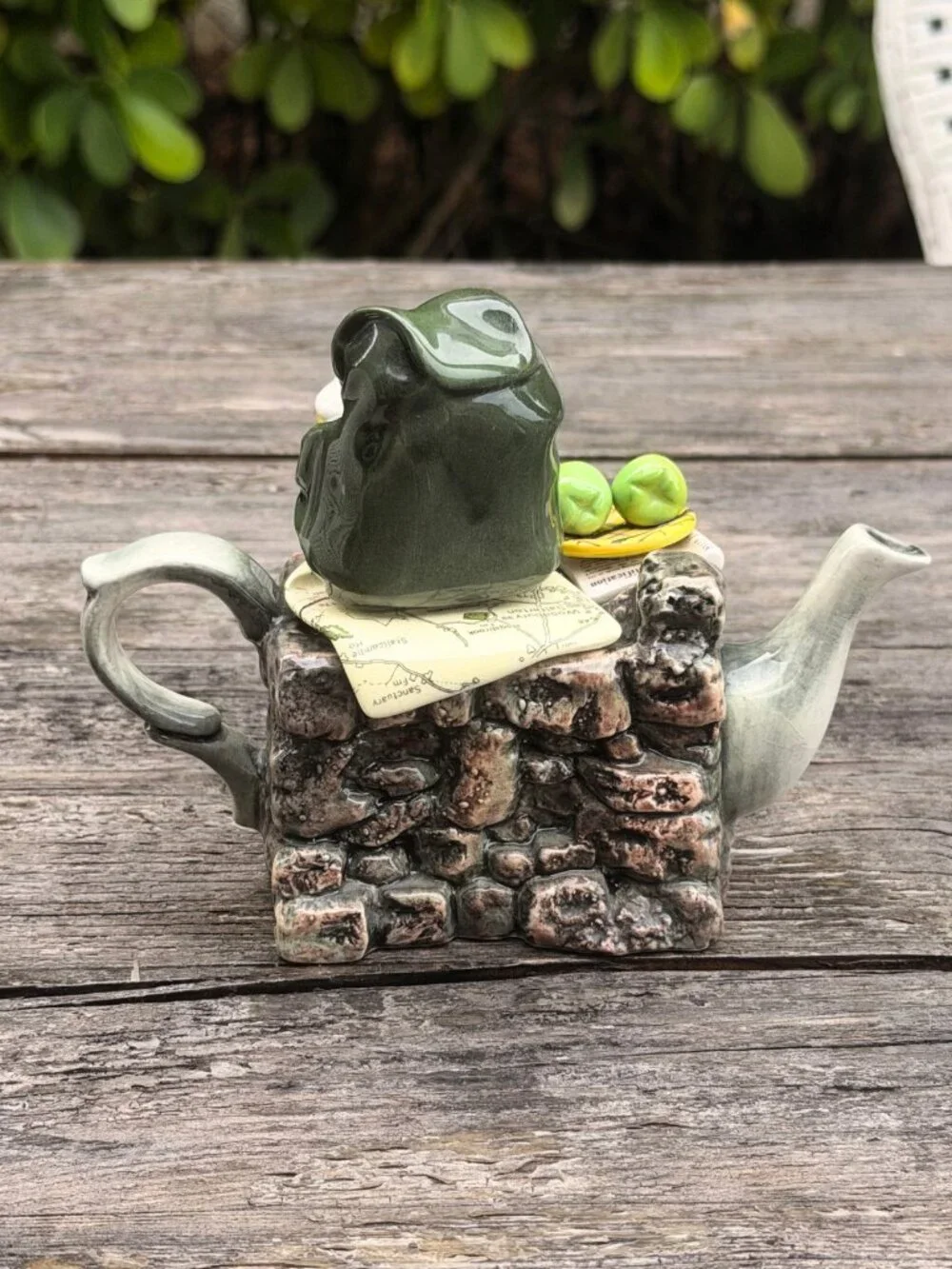 Vintage RARE Paul Cardew Design One Cup Hiker's Rest Teapot Decor Woodman